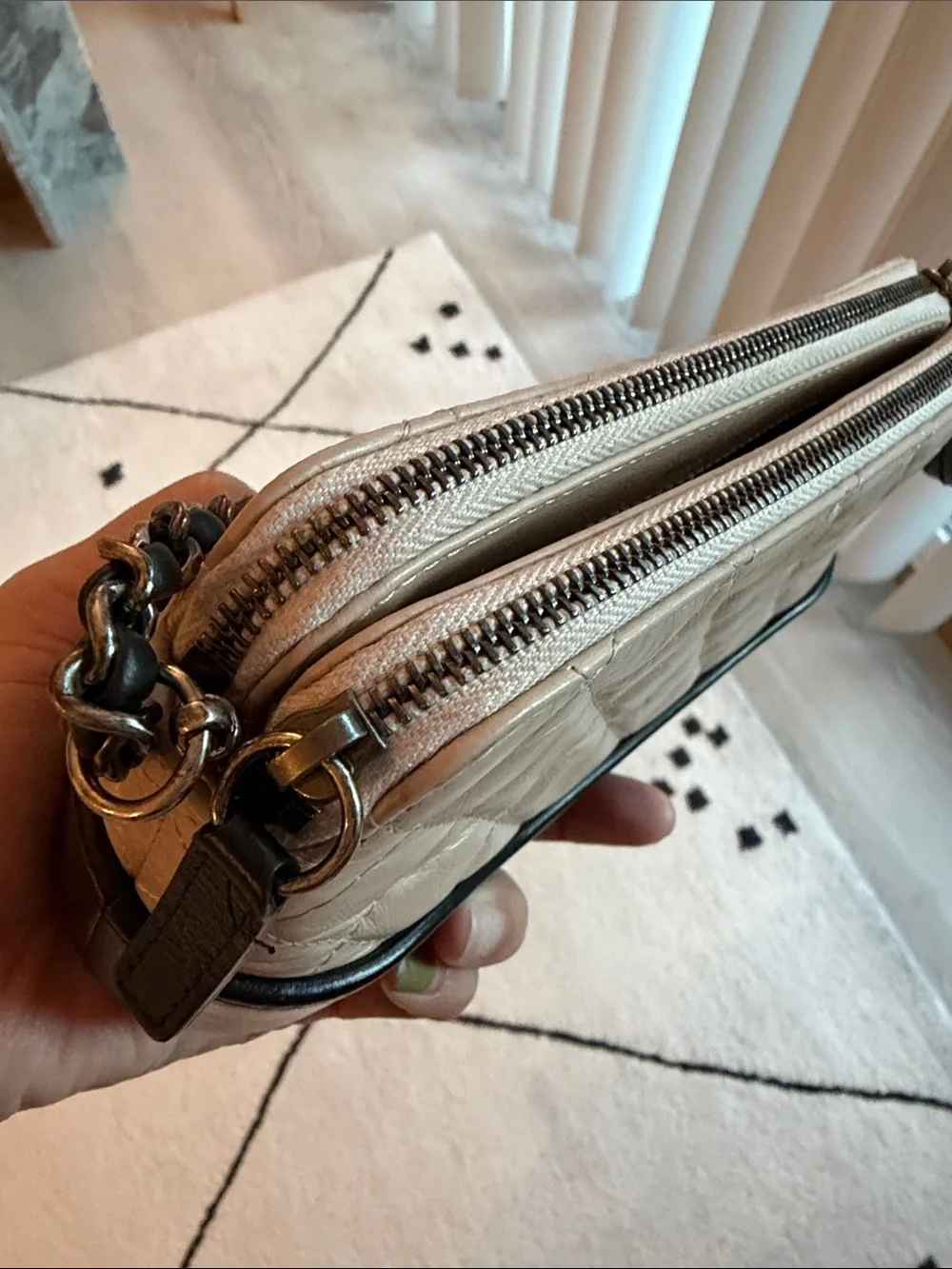 Chanel Gabrielle Leather Two-Tone Crossbody Bag